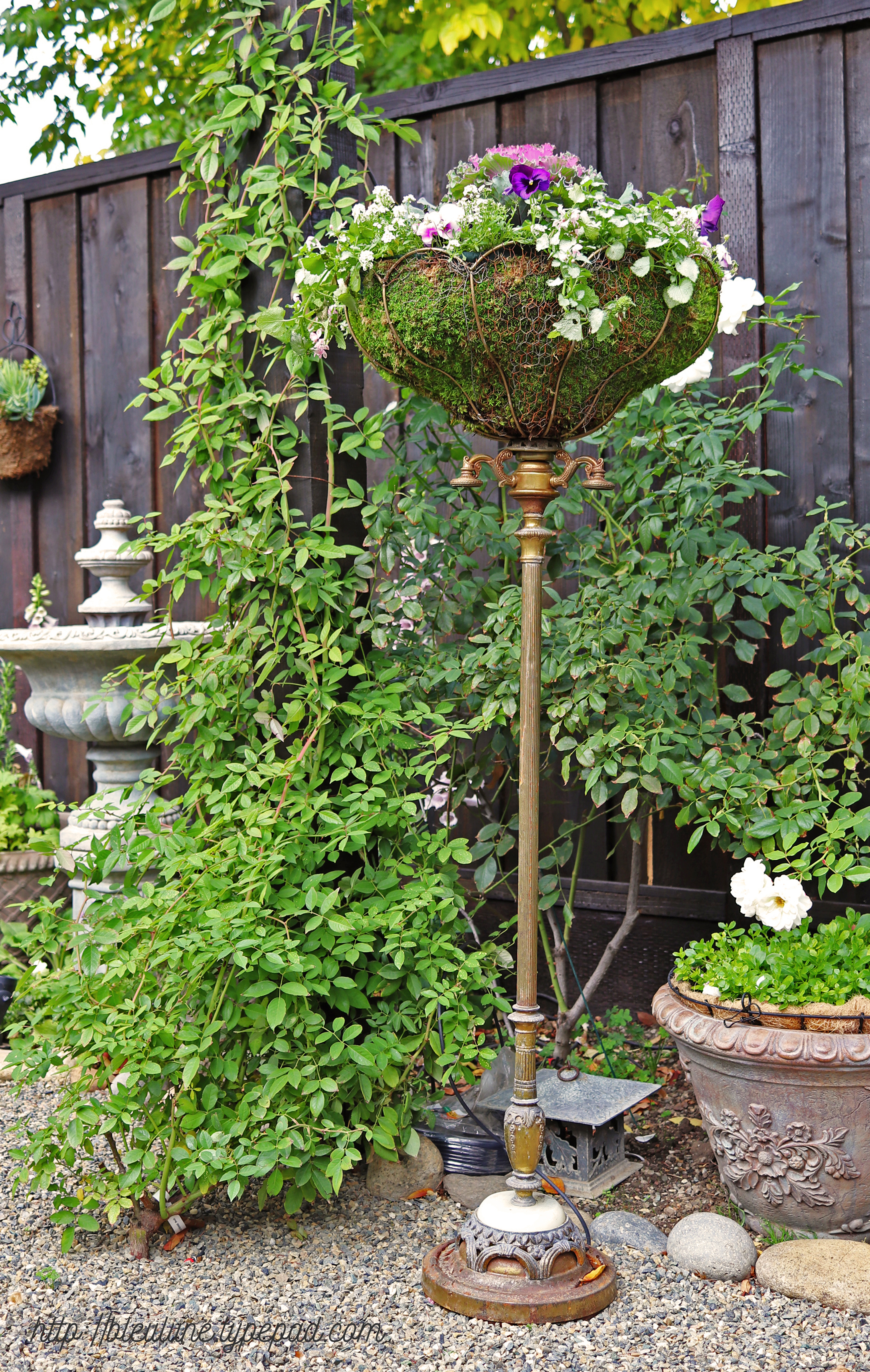 planter floor lamp