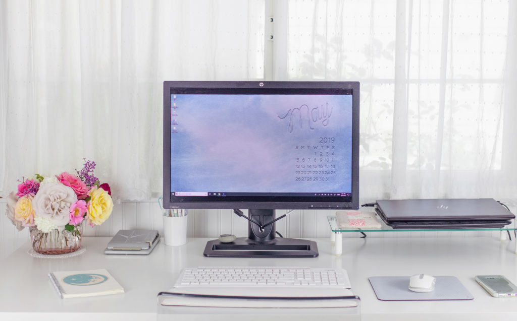 Clean bright desk