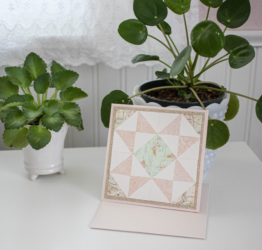 Quilt block greeting card